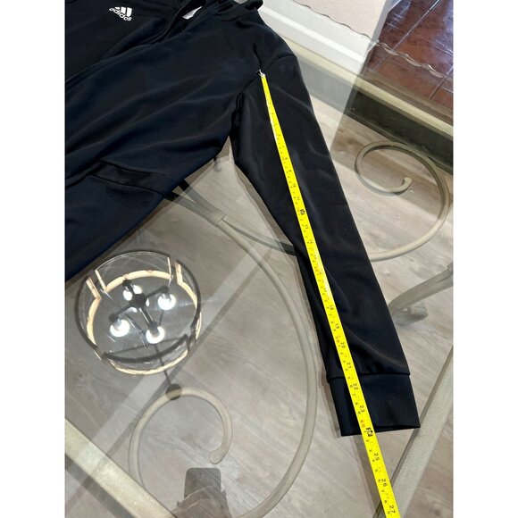 Adidas Mens Black Track Jacket With Zipper Closure & Logo Detail Size Large - Picture 5 of 7